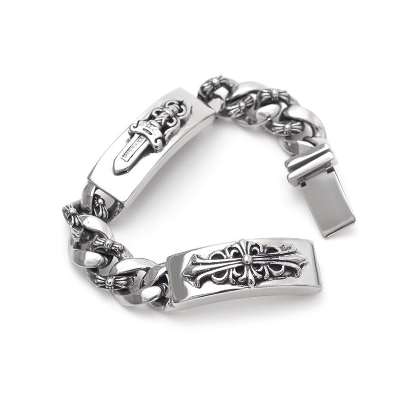 DOUBLE ID FANCY LINK BRACELET -8